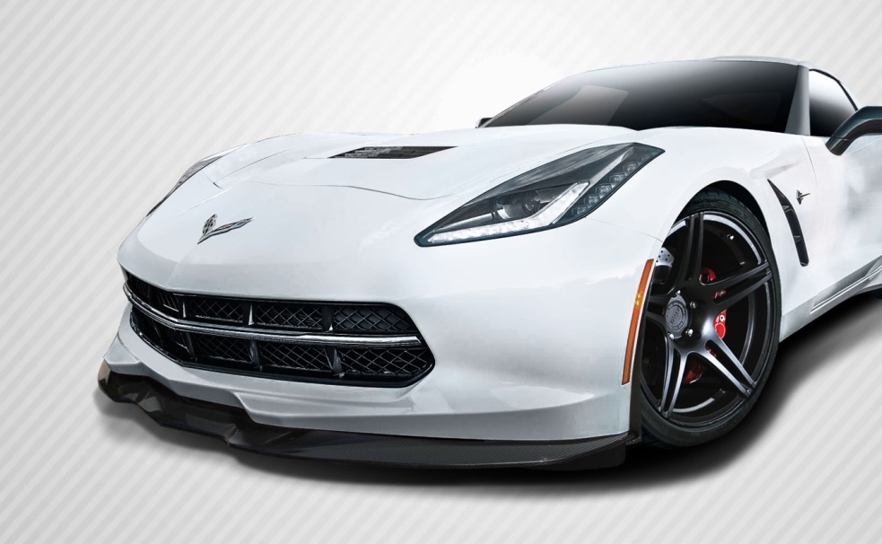 2014-2019 Corvette C7 Carbon Creations Apex Front Splitter - 3 Piece