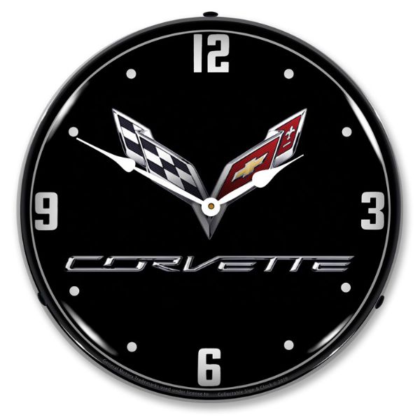 2014-2019 Corvette C7 LED Clock- C7 Black Tie CA-57623 