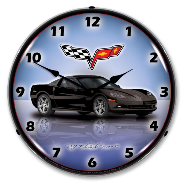 2005-2013 Corvette C6 LED Clock- C6 Black CA-57631 