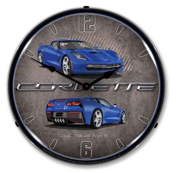 2014-2019 Corvette C7 LED Clock- C7 Laguna Blue CA-57654 