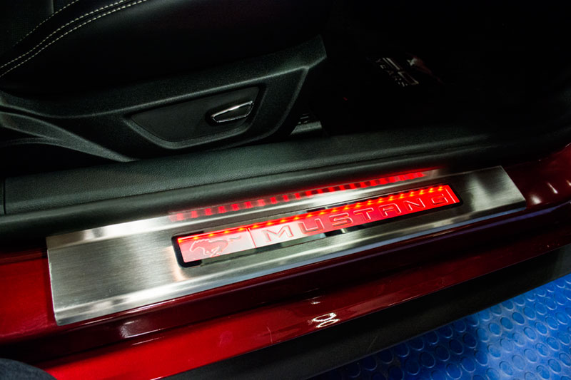 2015-2017 Mustang Illuminated Door Sills 2Pc with Custom Colors