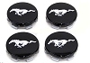 2015-2019 Ford Mustang Black Chrome Wheel Rim Center Caps