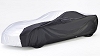 C7 Corvette Intro-Guard Silver and Black Car Cover With Flag Logo