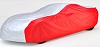 C7 Corvette Intro-Guard Silver and Red Car Cover With Flag Logo