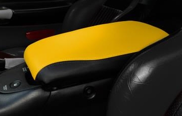 1997-2004 C5 Corvette Console Cushion 2 Tone AltraVinyl - Millennium Yellow/Black