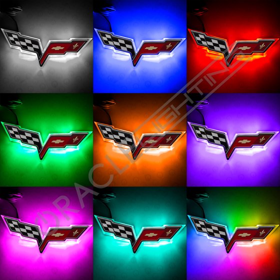 C6 Corvette LED Rear Flag Emblem