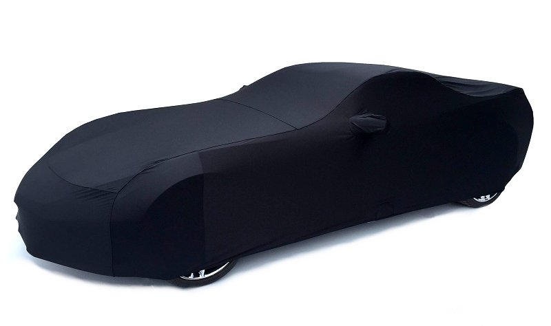 C7 Corvette Stingray Car Cover - Indoor Super Stretch Extra Soft - Color Matched Black