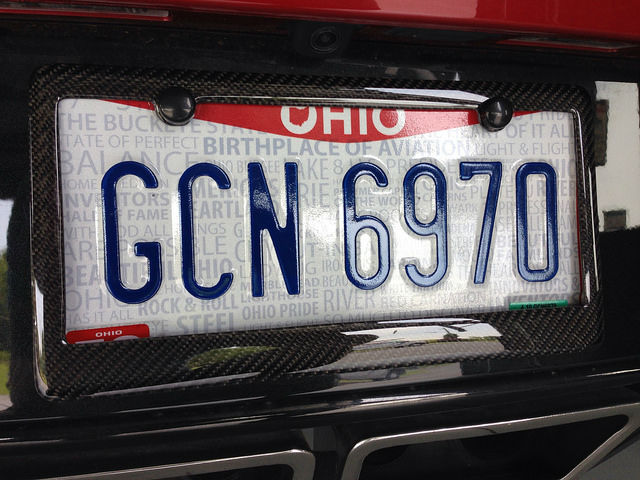 6th Generation Camaro Carbon Fiber License Plate Frame