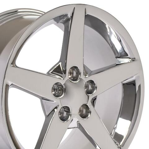 18" Replica Wheel CV06 Fits Corvette - C6 Rim 18x9.5 Chrome Wheel