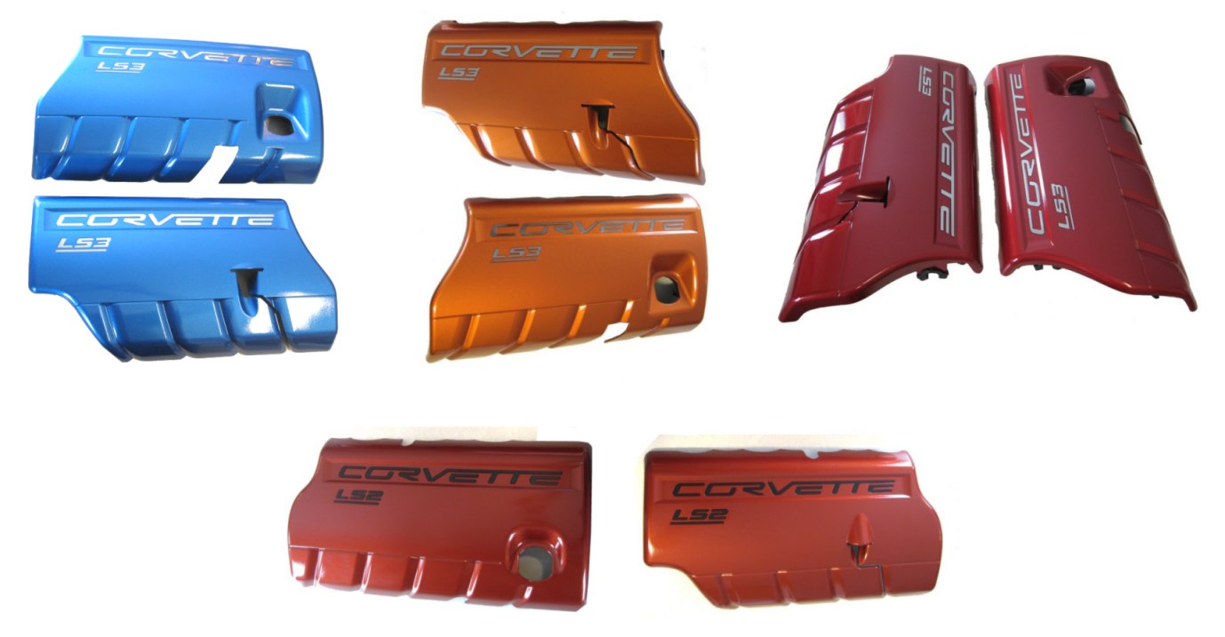 C6 Corvette Painted LS3 Fuel Rail Covers