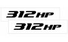 2010-2015 Camaro Hood Rise Decal Set 312 HP Name