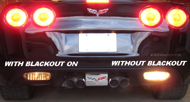 2005-2013 c6 corvette rear tail light blackout kit