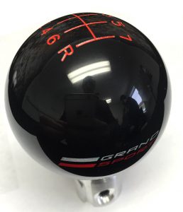 C7 Corvette Grand Sport Black Shift Knob With Red Shift Pattern / Grand Sport Logo