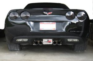 C6 Corvette with acrylic Taillight black out kit installed 
