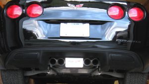 C6 Corvette Acrylic Light Blackouts with reverse light covers on without reverse lights on