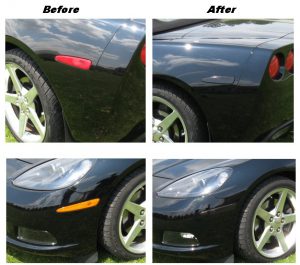 C6 Corvette Acrylic Light Blackouts before and after black out kit