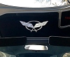 1997-2004 C5 Corvette Hood Pad Panel Badge Crossed Flags Emblem