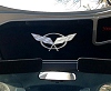 1997-2004 C5 Hood Pad Panel Badge Crossed Flags