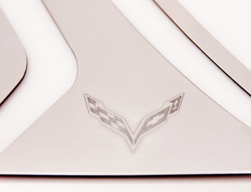 C7 Corvette Stingray Stainless Steel Taillight Bezels Overlays w/Logos