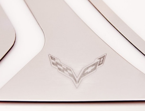 C7 Corvette Stingray Stainless Steel Taillight Bezels Overlays w/Logos