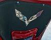 C7 Corvette Hood Badge Crossed Flags Emblem Overlay