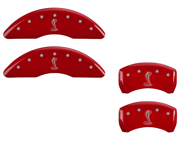 2015-2017 Ford Mustang SNAKE MGP Caliper Covers Red