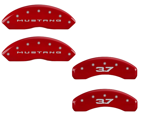 2015-2017 Ford Mustang V6 3.7L Caliper Covers Red