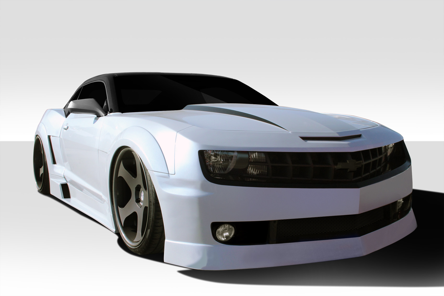 2010-2013 Chevrolet Camaro Duraflex Circuit Wide Body Kit - 8 Piece - Includes Circuit Wide Body Front Bumper Cover (105814) Circuit Wide Body Side Skirts Rocker Panels (105815) Circuit Wide Body Rear Bumper Cover (105816) Circuit Wide Body Front Fenders 
