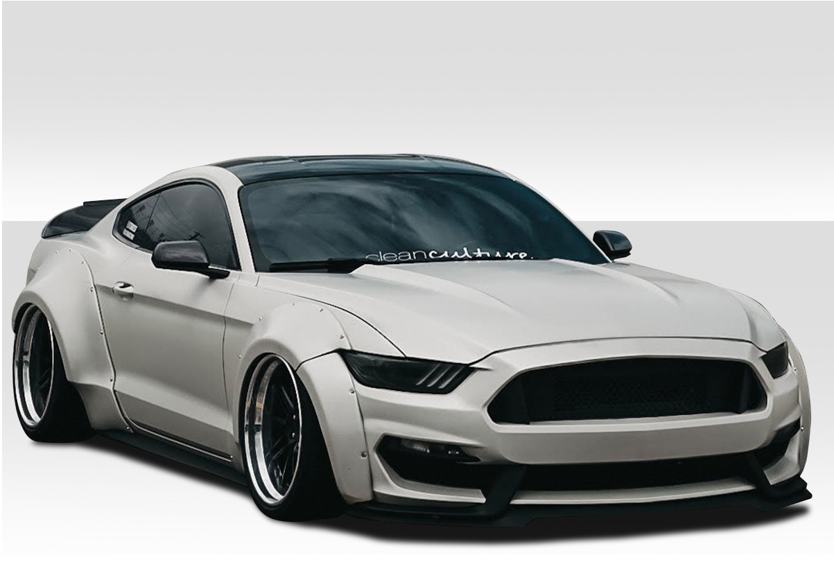 2015-2017 Ford Mustang Duraflex Grid Wide Body Kit - 8 Piece - Includes Grid Front Fender Flares (112566), Grid Rear Fender Flares (112567)