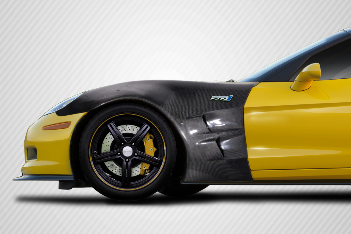 2005-2013 Corvette C6 Carbon Creations ZR1 Look Front Fenders - 2 Piece