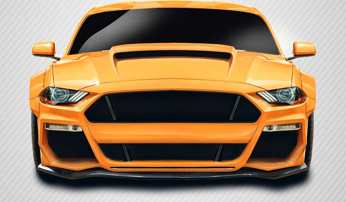 2018-2023 Ford Mustang Carbon Creations Grid Front Lip Under Spoiler - 1 Piece (s)