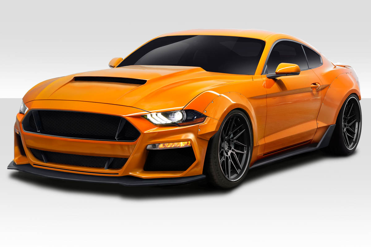 2018-2023 Ford Mustang Duraflex Grid Wide Body Kit - 8 piece - Includes Grid Front Fender Flares (114997) Grid Rear Fender Flares (112567)