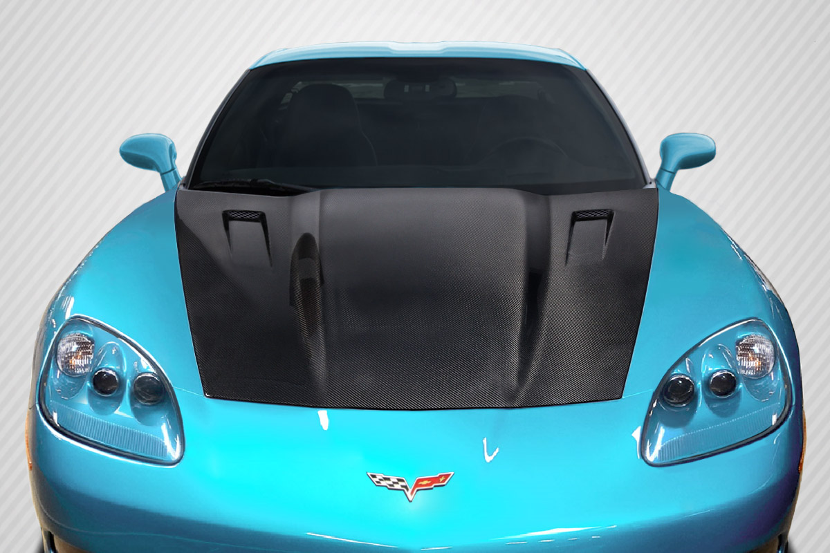 2005-2013 Corvette C6 Carbon Creations RKSV Hood - 1 Piece