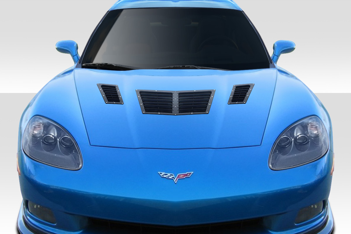 2005-2013 Corvette C6 Duraflex GT1 Hood Vents - 3 Piece