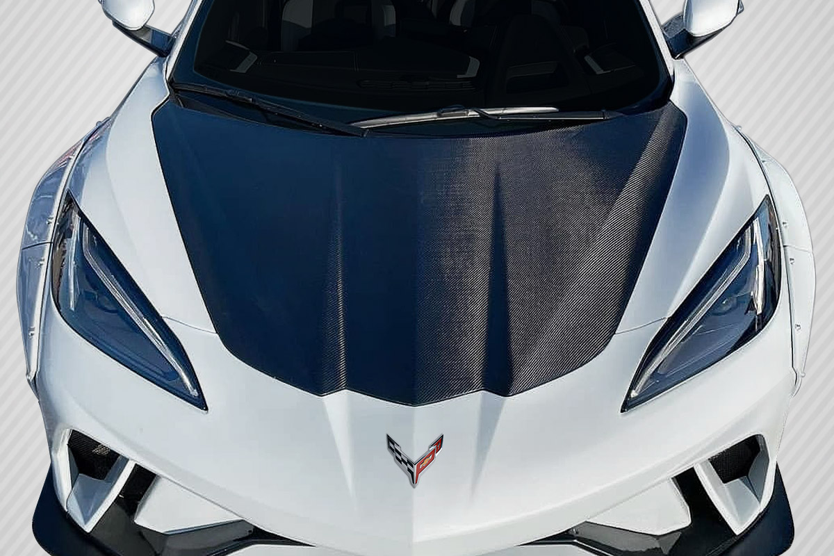 2020-2024 Corvette C8 Carbon Creations OEM Look Hood - 1 Piece