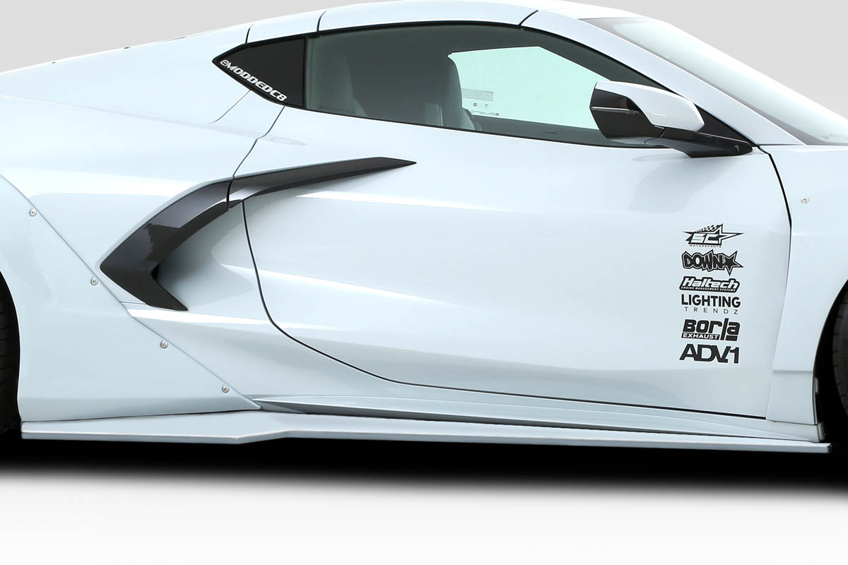 2020-2024 Corvette C8 Duraflex Gran Veloce Side Skirt Splitters - 2 Piece