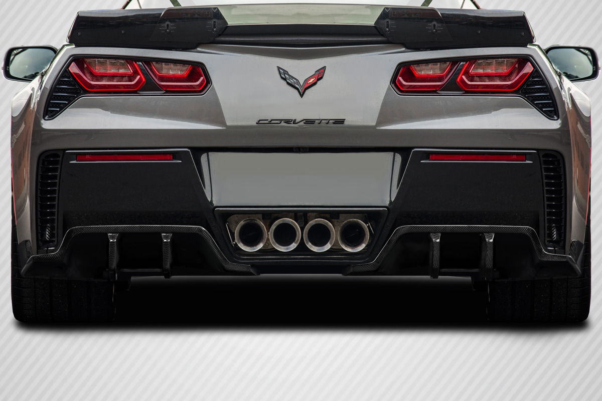 2014-2019 Corvette C7 Carbon Creations Exe Rear Diffuser - 2 Pieces