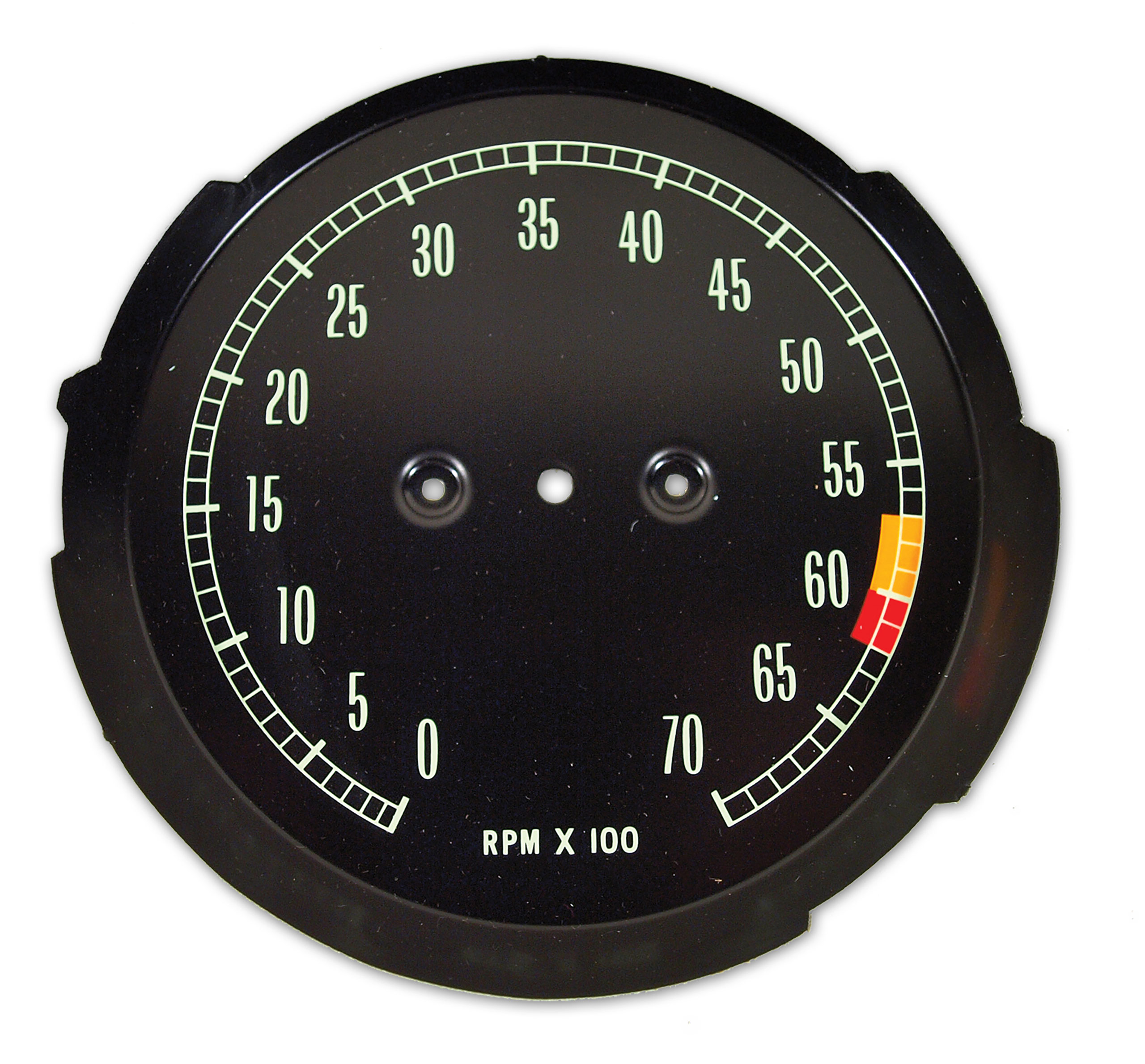 1965-1967 C2 Corvette Tachometer Face 6000 RPM Redline