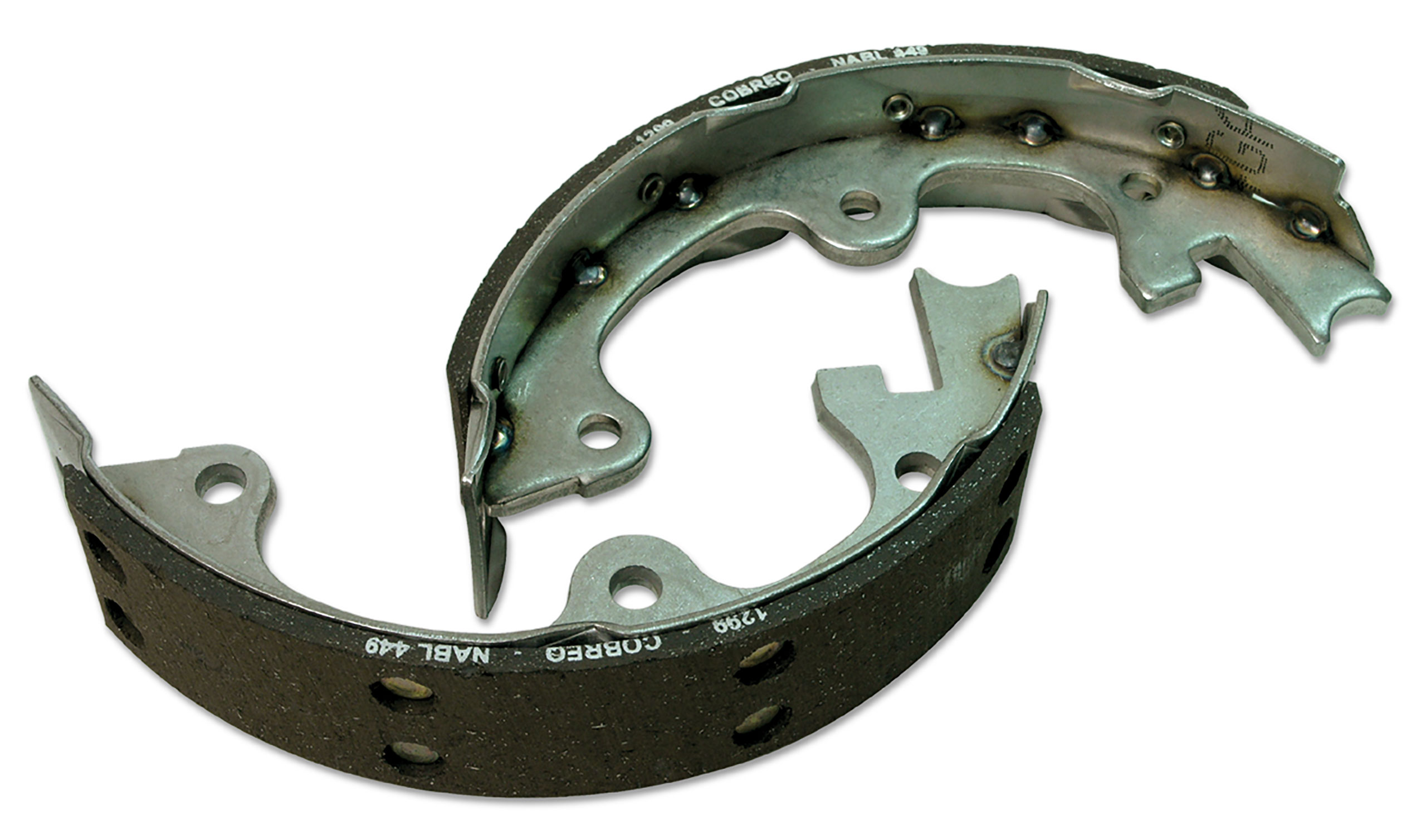 1965-1982 C3 Corvette Park Brake Shoes 4 Piece Set - Stainless Steel