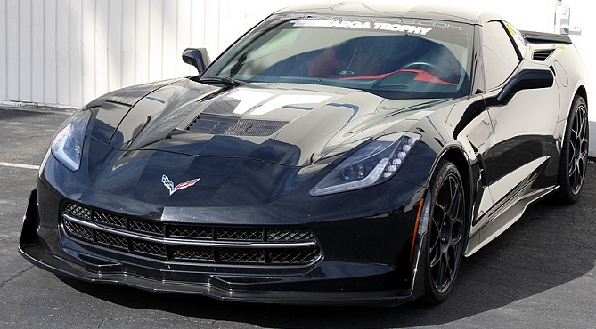 C7 Corvette APR Real Carbon Fiber Splitter Air Dam Track Pack