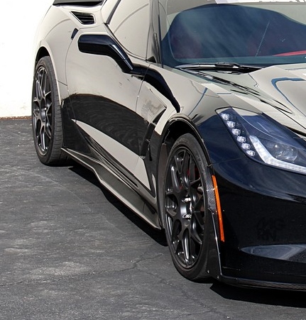 c7 corvette apr carbon fiber side skirts