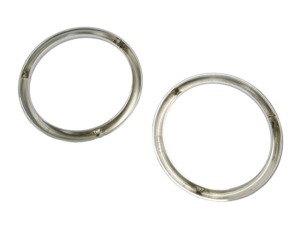 1956-1957 C1 Corvette Headlight Ring Bezel Pair