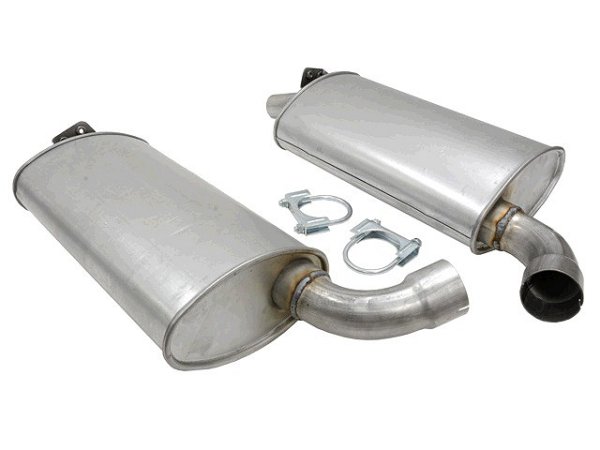 1968-1972 C3 Corvette Aluminized Muffler Pair Correct 2 1/2 inch