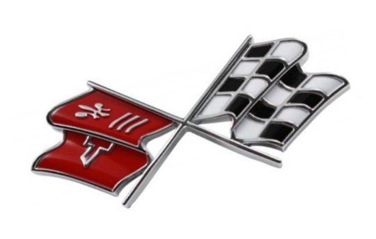 1968-1972 Corvette C3 Nose Emblem Crossed Flags 638950 
