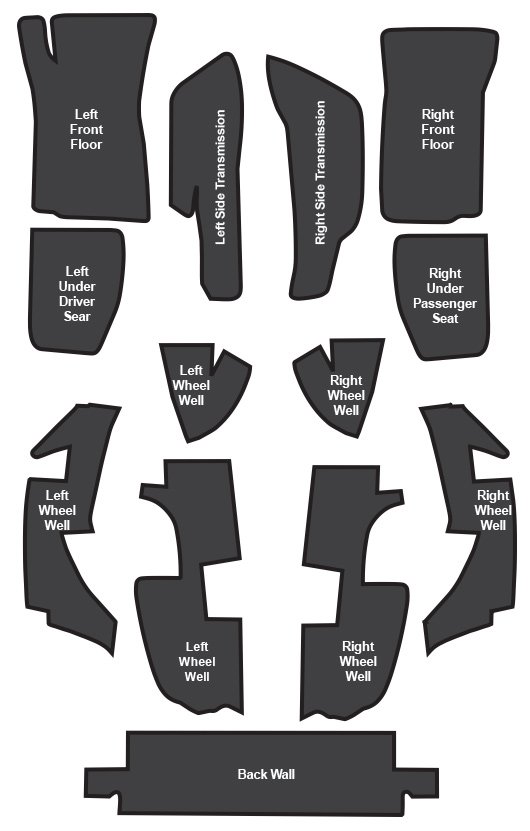 1974 C2 Corvette Roadster Sound Deadener Pads    