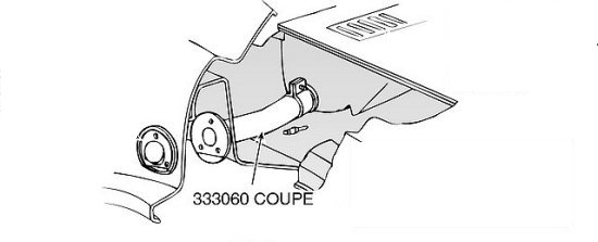 1968-1975 C3 Corvette Plenum Drain Hose Rear Coupe Pair