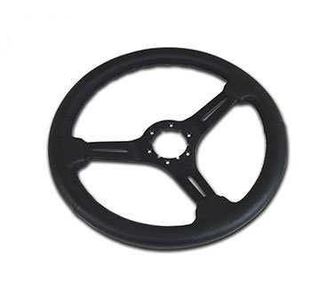 1968-1982 C3 Corvette Black Leather/Black 3 Spoke Steering Wheel