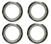 1969-1982 C3 Corvette Rally Trim Rings 4 Piece Set with Correct Clips