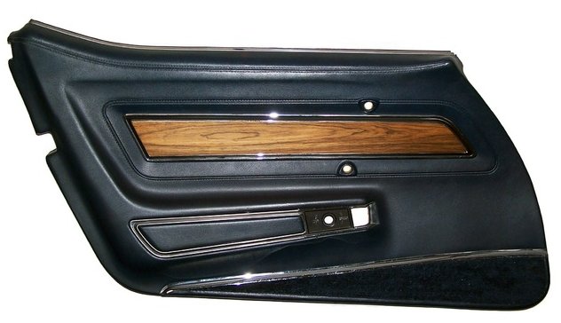 1970-1976 C3 Corvette Deluxe Black Door Panels