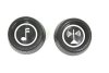 1972-1976 C3 Corvette Outer Radio Knobs Volume & Tune - Pair